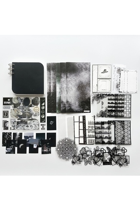 Onwize Midnight Scrapbook 50 Parça Handmade Art Journal Set | Recycle Suluboy...