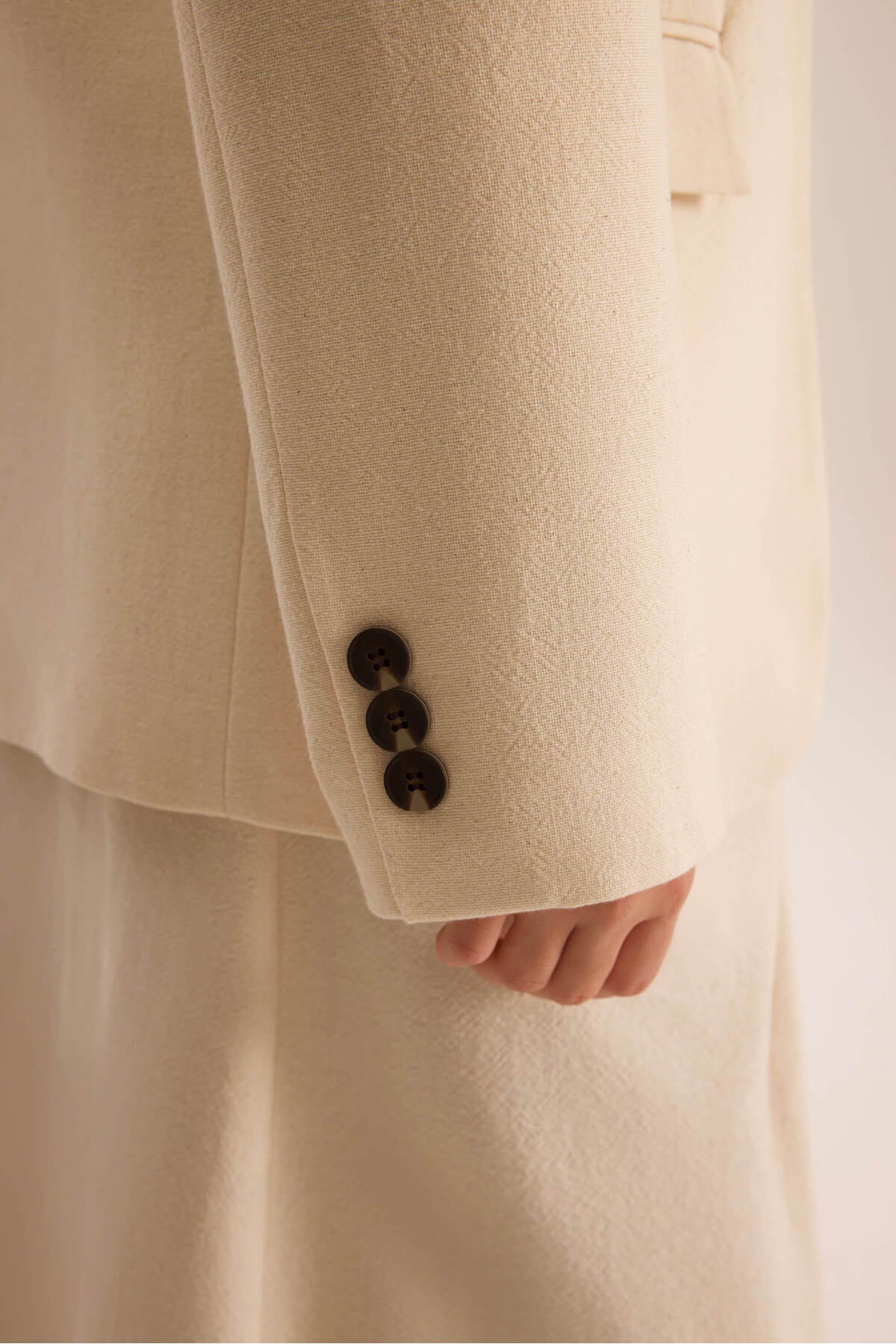 MAI STUDIOS CO.  Lagoon Dik Yaka Bej Blazer - Görsel 7