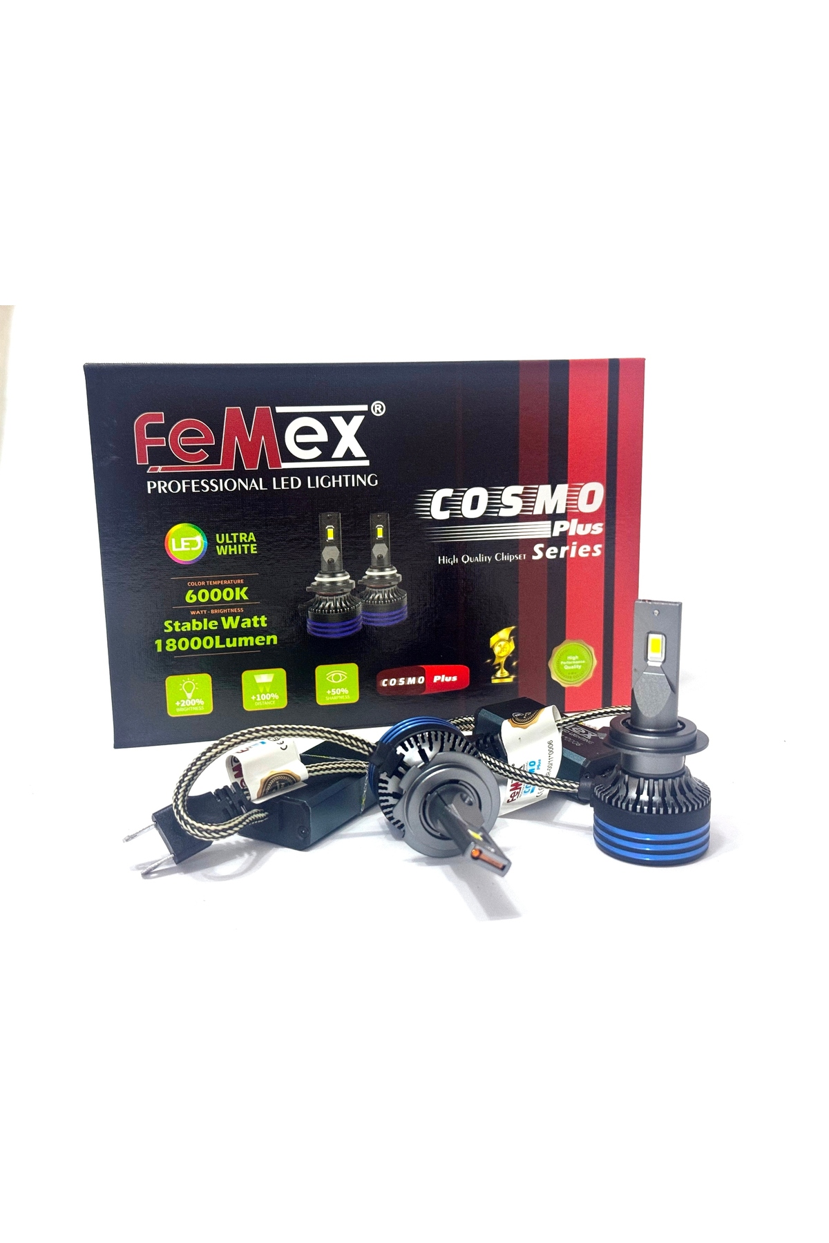 FEMEX COSMO PLUS H7 Yeni Nesil Güçlendirilmiş Led Far Xenon Led