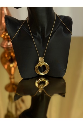 LİNASACCESSORİES Gold Çelik Kolye