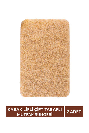 mycleanvibe Kabak Lifli Çift Taraflı Mutfak Süngeri - 2 Adet