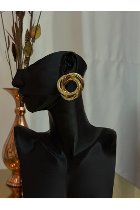 LİNASACCESSORİES Gold Çelik Küpe