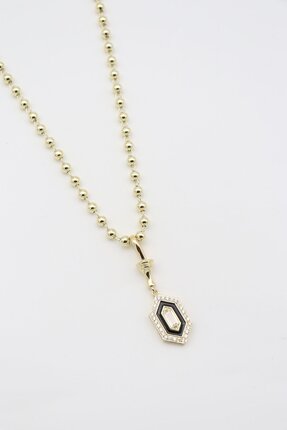 Shine Çelik Takı&Aksesuar Özel Seri Taşlı Çelik Kolye (50 cm)