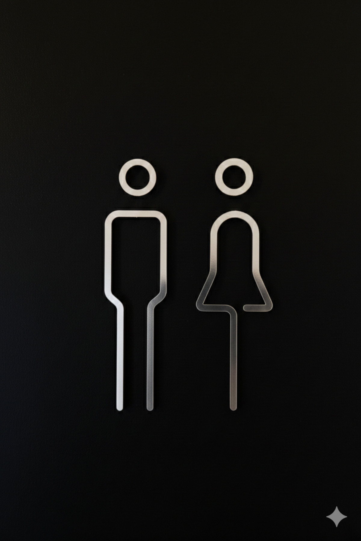WC Door Sign – Male Female Toilet Sign | Minimalist Door Ornament