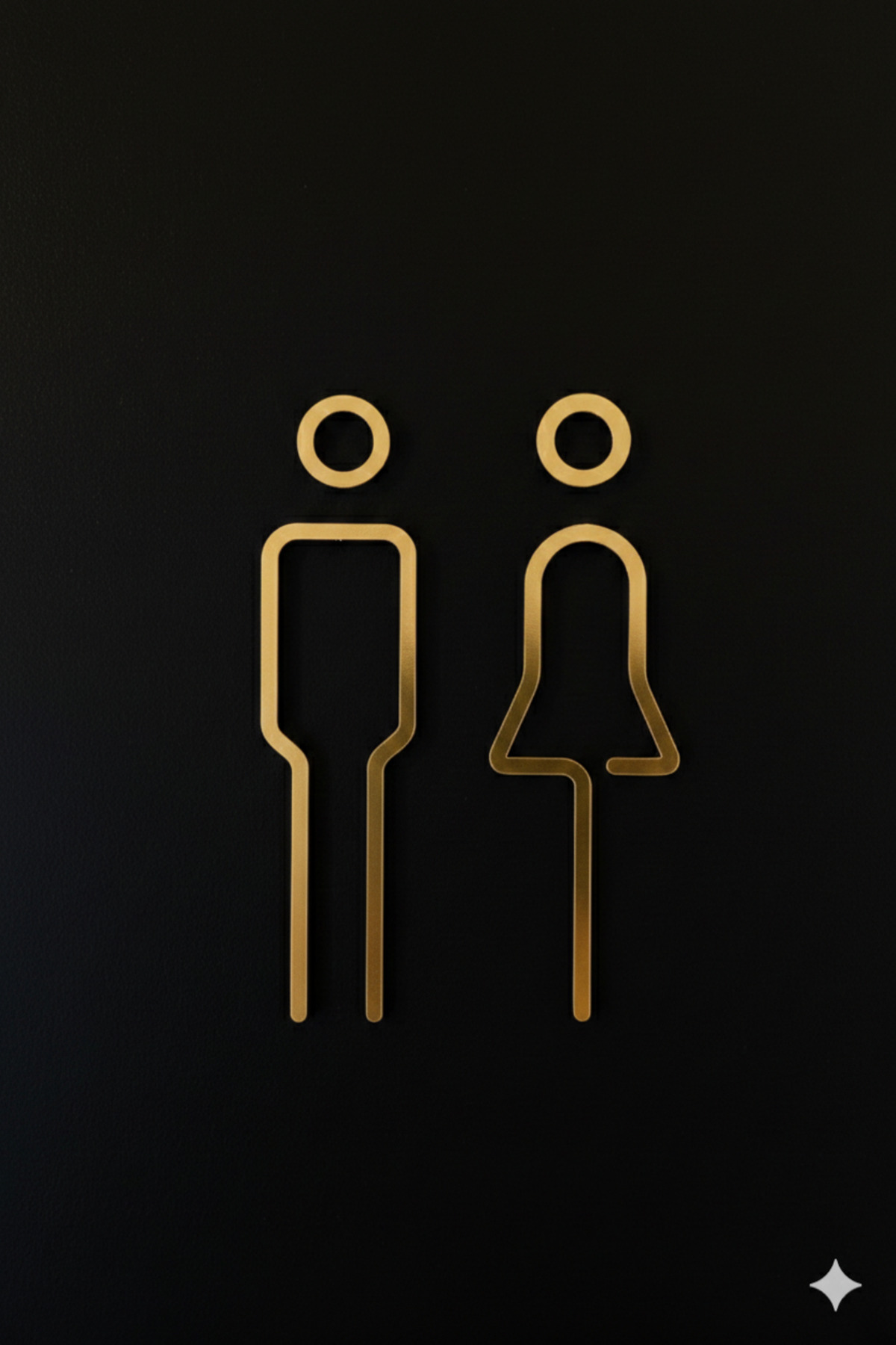 WC Door Sign – Male Female Toilet Sign | Minimalist Door Ornament
