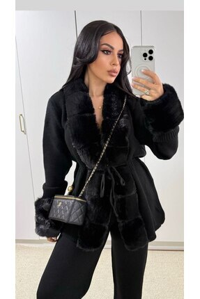 Esma moda tasarım Kürklü Triko Takım