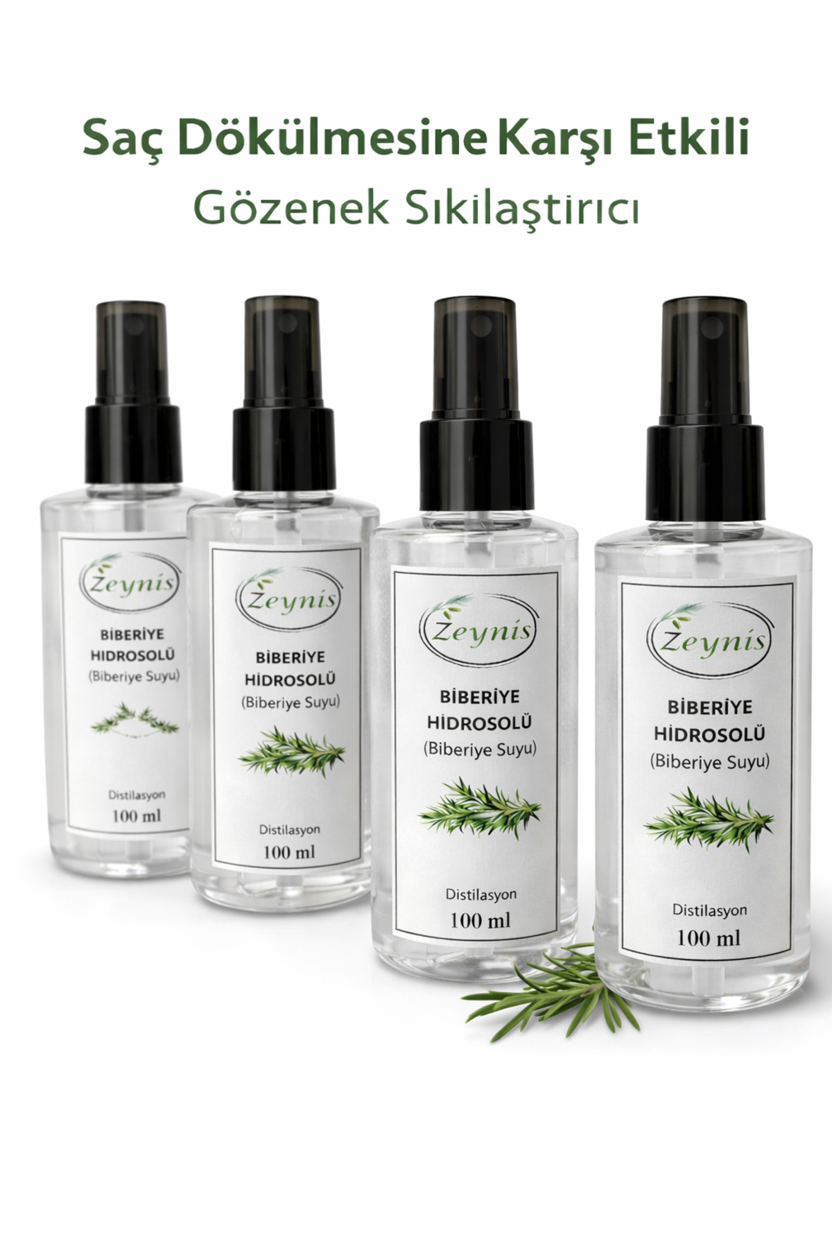 Biberiye Suyu (2x100 ml), %100 saf Biberiye Hidrosolü Saç Toniği, Dökülme Karşıtı Etki — zeynis-48 — تصویر 2 از 2