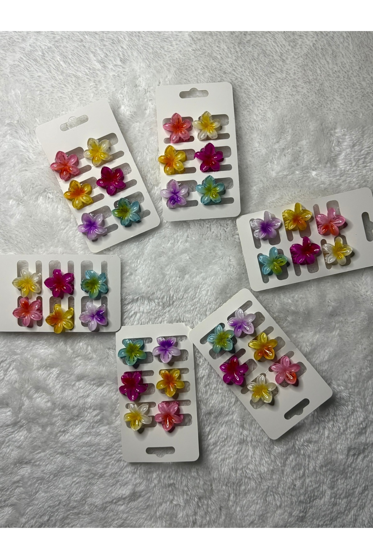 ADAA GIFT 6 Adet Kadın KÜÇÜK BOY Lotus Çiçeği Toka 2 cm görsel 2