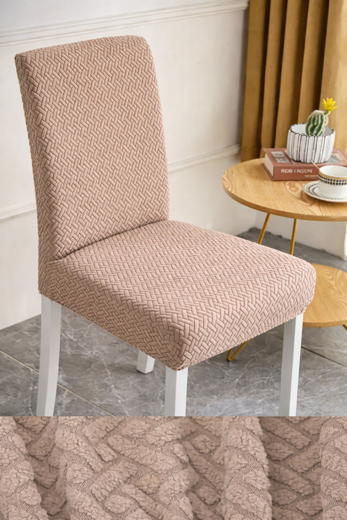 (6 PCS) BRICK PATTERN Lycra FABRIC chair cover, elastic, flexible ,quality CHAIR COVER