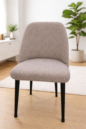 beyvetçe (6ADET) Sandalye Kılıfı-Büyük Oval Likrali Tam Saran Yıkanabilir Las...