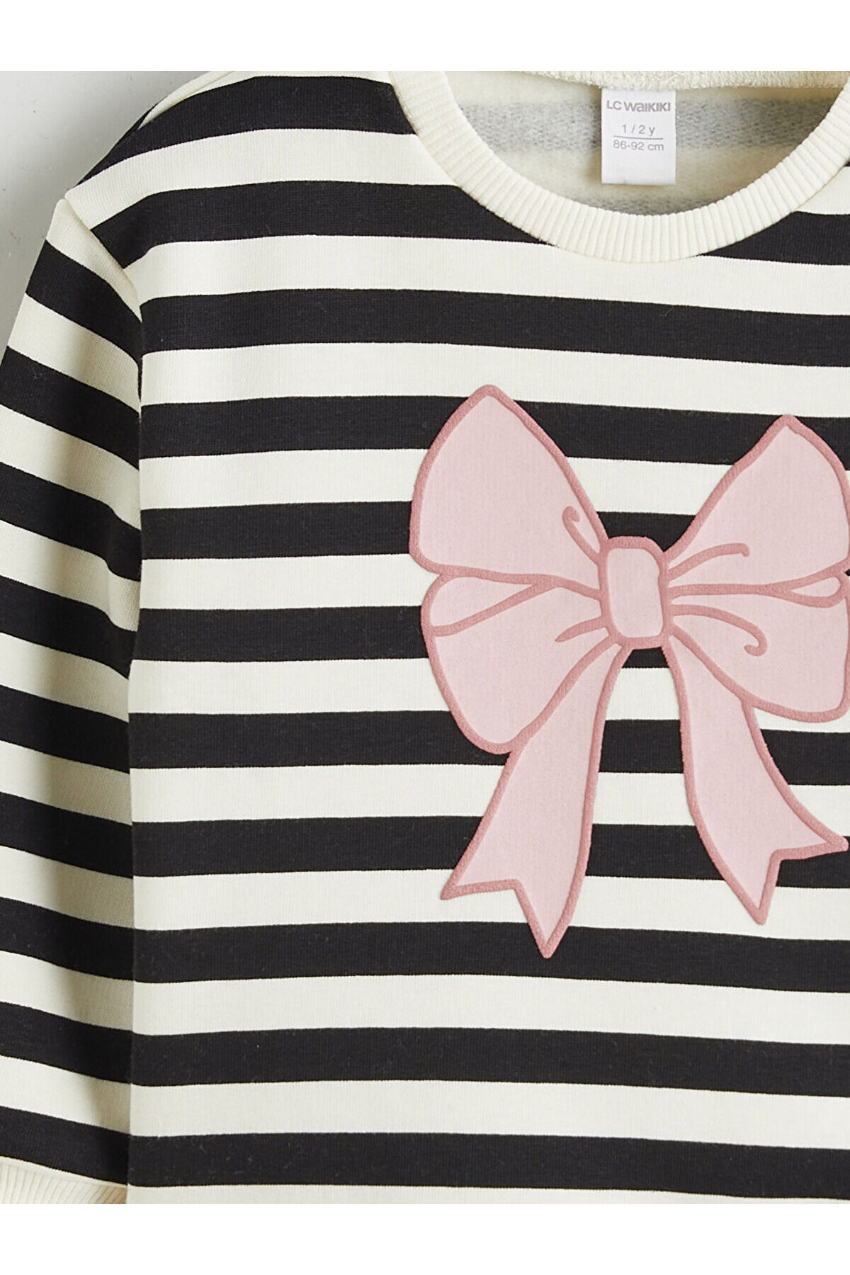 LC Waikiki Meral Collection Ekru Uzun Kollu Kız Bebek Sweatshirt fotoğrafı 3 (önizleme)