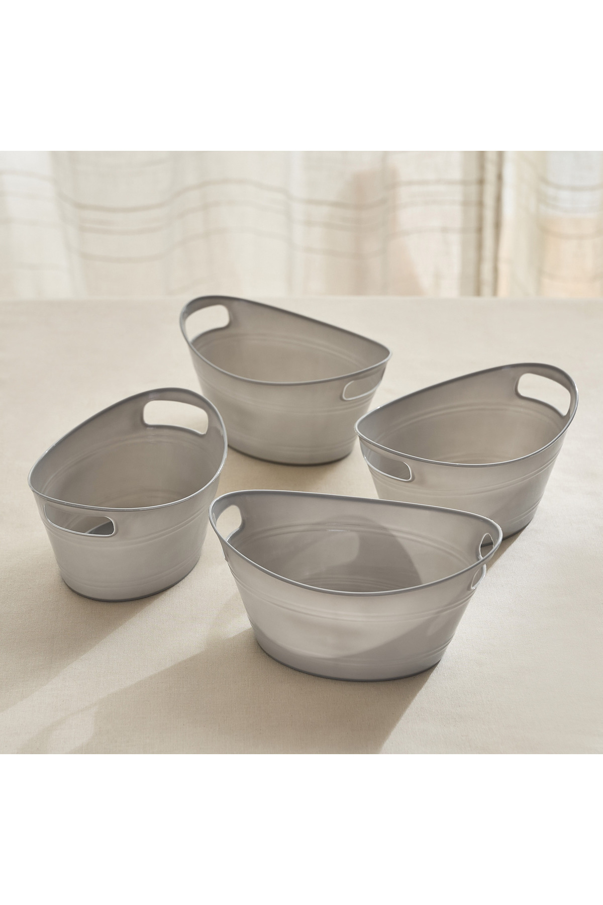 Home Box Spectra 4-Piece Oval Tub Set