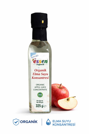 Essen Organik Organik Elma Suyu Konsantresi 325 g – Katkısız, Şeker İlavesiz