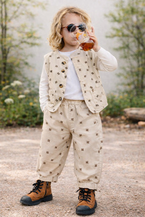 connemara Çocuk Ayıcık Desenli Yelekli Takım