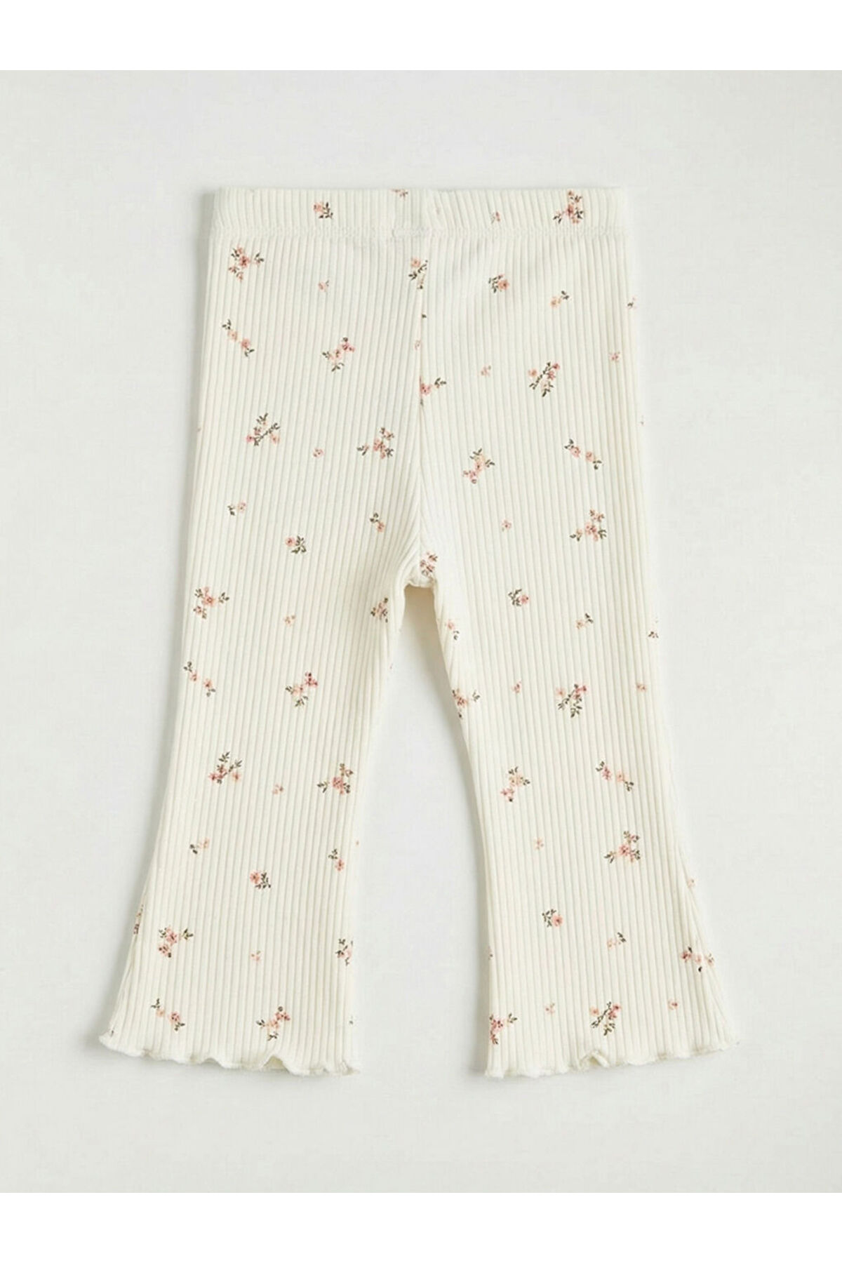 LC Waikiki GiyÇık Store den Ekru Çiçekli İspanyol Paça Kız Bebek Tayt fotoğrafı 2 (önizleme)