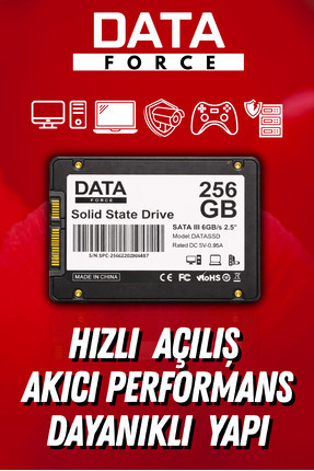 DataForce 256GB SSD 2.5” SATA III – Hızlı Açılış, Sessiz