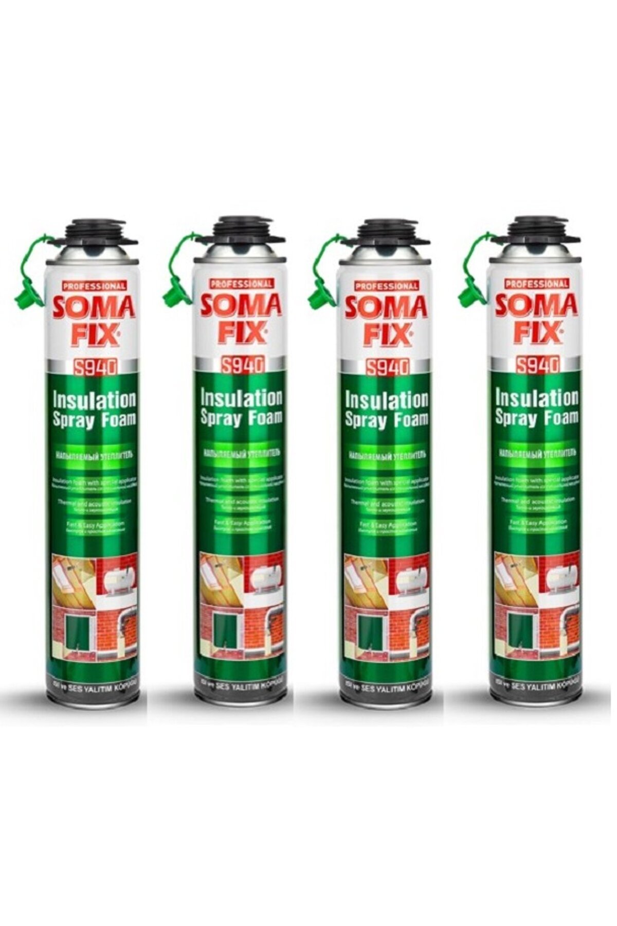 Somafix 4 ADET ISI VE SES YALITIM Poliüretan KÖPÜK S940