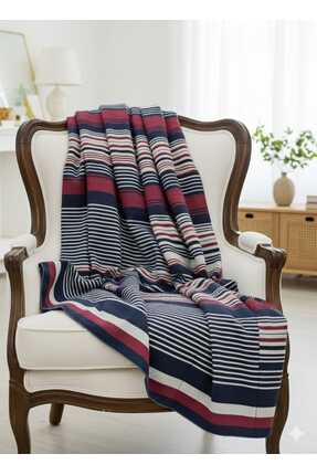 EFEM HOME COLLECTION ÇİZGİLİ PAMUK BATTANİYE TEK KİŞİLİK