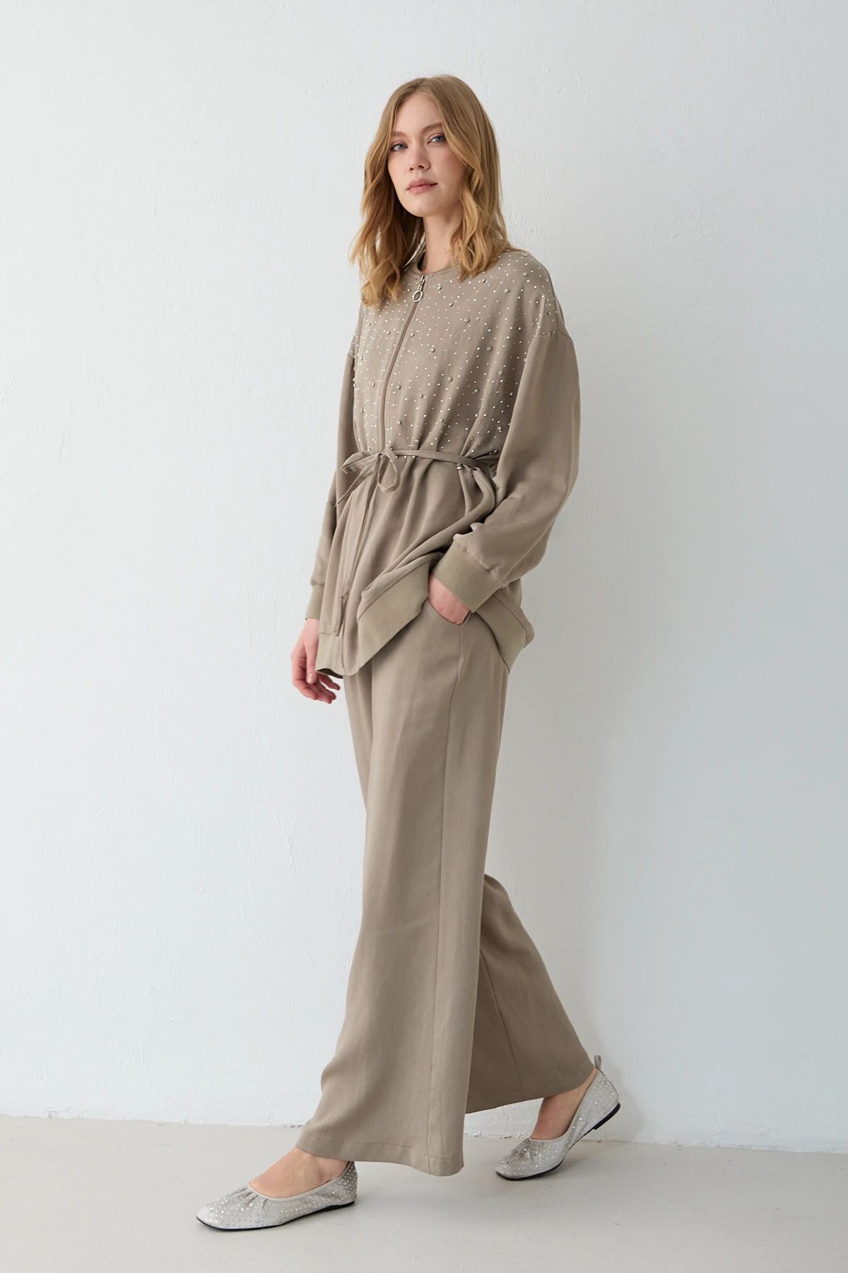 Melike Tatar Stone Trousers Suit Stone 2644