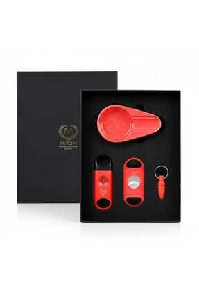 Myon Paris 4 Parça Puro Seti Küllük Kesici Delici Kırmızı
