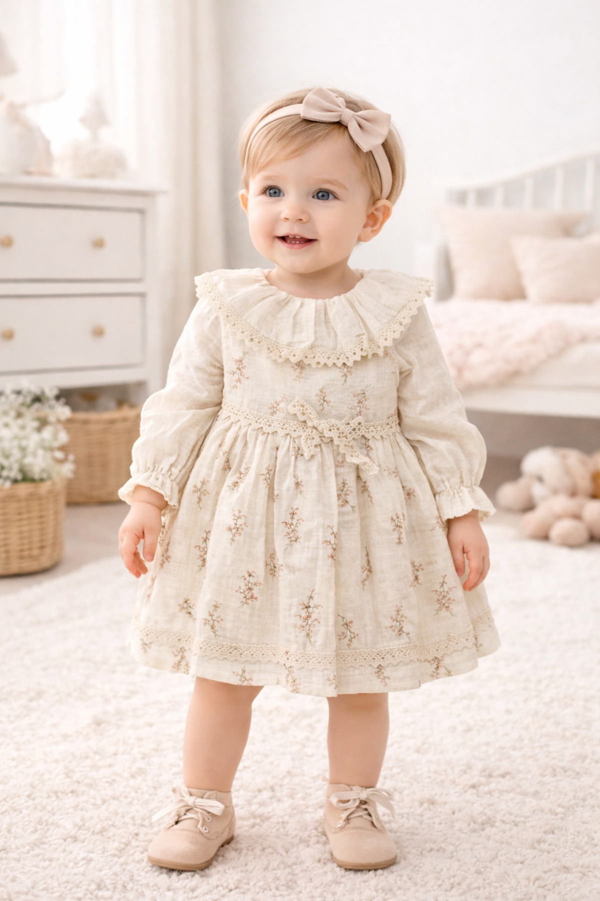WONDRESS BABY RETRO KIZ BEBEK ELBİSE fotoğrafı 2 (önizleme)