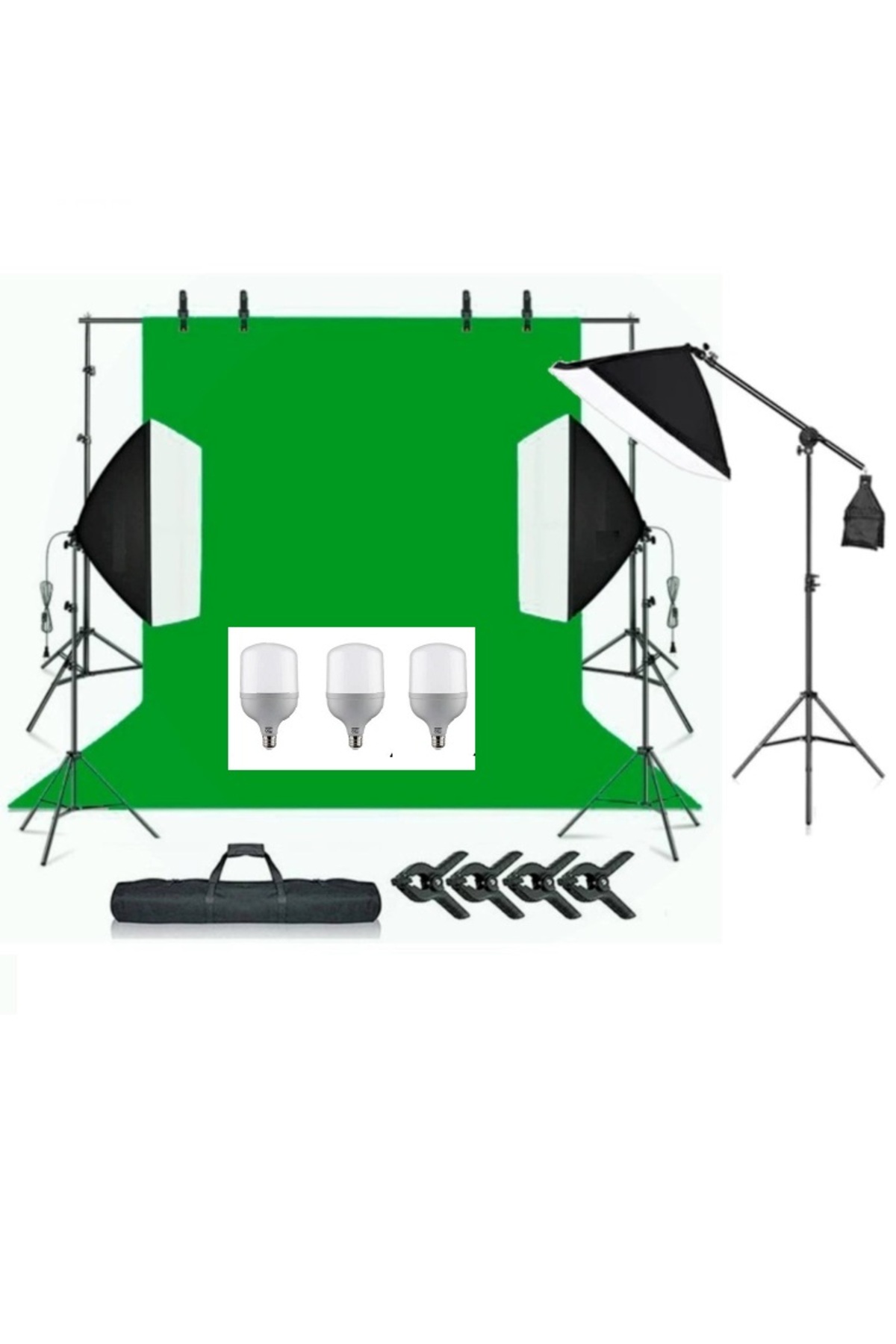 2x3 metre chromakey green screen greenbox yeşil fon perde çekim Seti full set