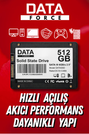 DataForce 512GB SSD 2.5” SATA III – Hızlı Açılış, Sessiz