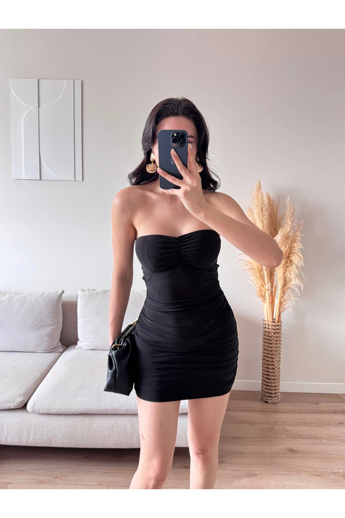 Mini Butik Zoom Butik Straplez Mini Elbise - SİYAH - Fiyatı, Yorumları