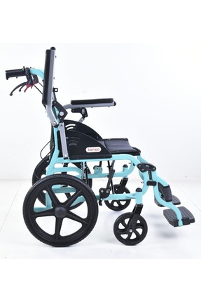 KENSA AKÜLÜ TEKERLEKLİ SANDALYE K-180 Tekerlekli Transfer Sandalyesi 10kg Kat...
