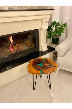 antiqloft Ardıç Ağacı & Epoksi El Yapımı Doğal Kütük Sehpa – Tek ve Özel Üretim