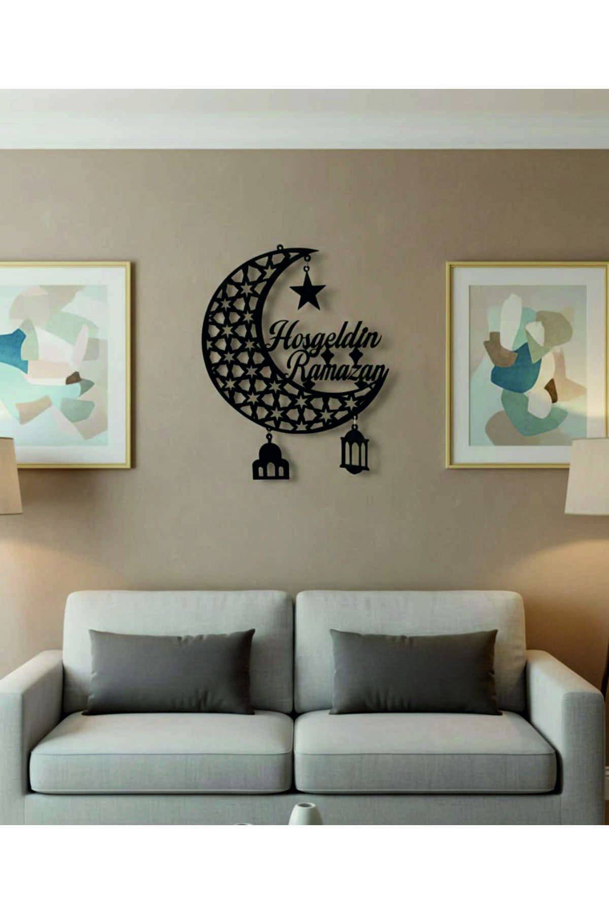 Welcome Ramadan Hilalli-star-Kandilli Islamic wall decor product