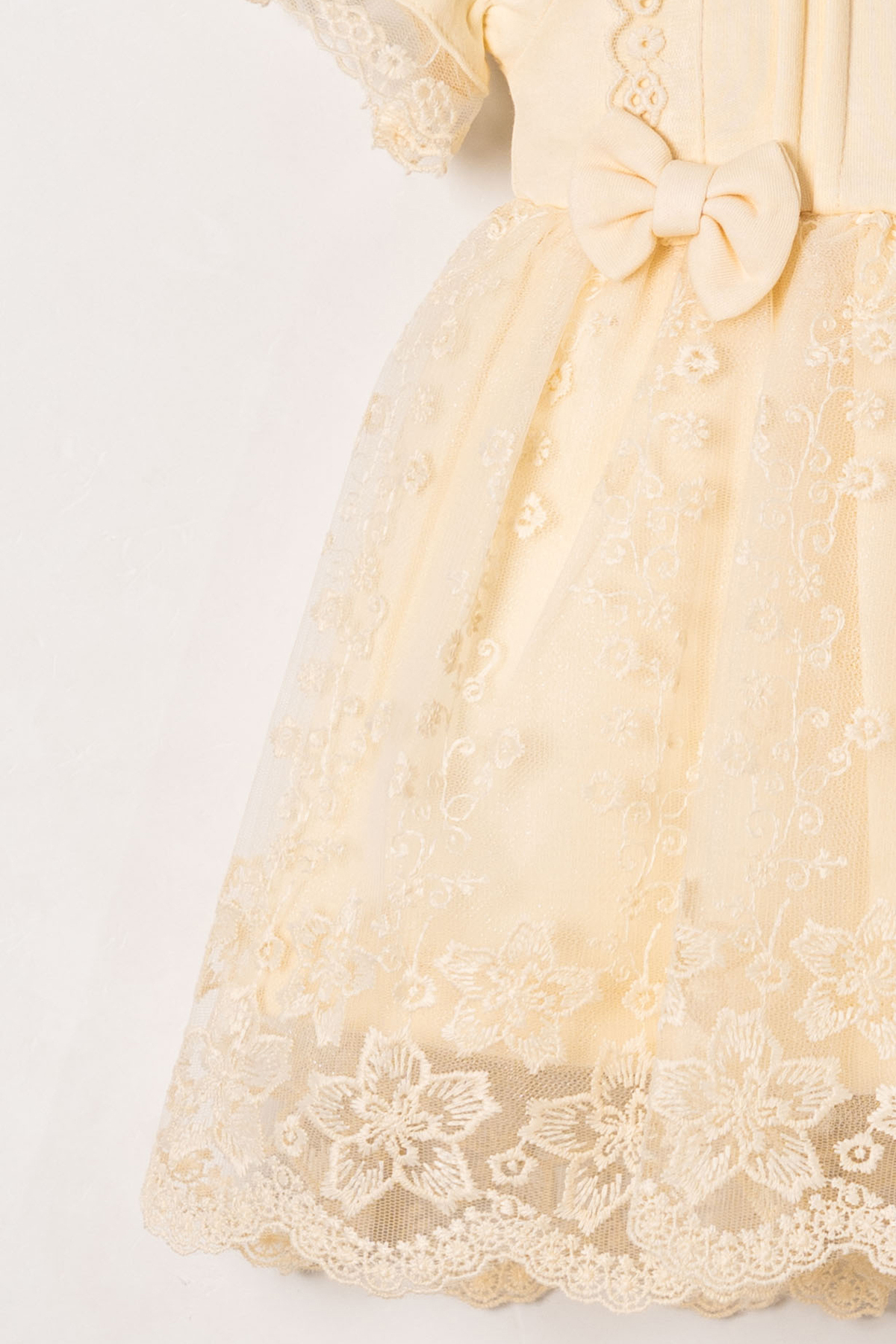 Miniday Baby Kız Bebek Mevlütlük Elbise Yazlık Bandanalı Dantelli Yeni doğan Hastane çıkışı Gelinlik Abiye 4011 fotoğrafı 4 (önizleme)