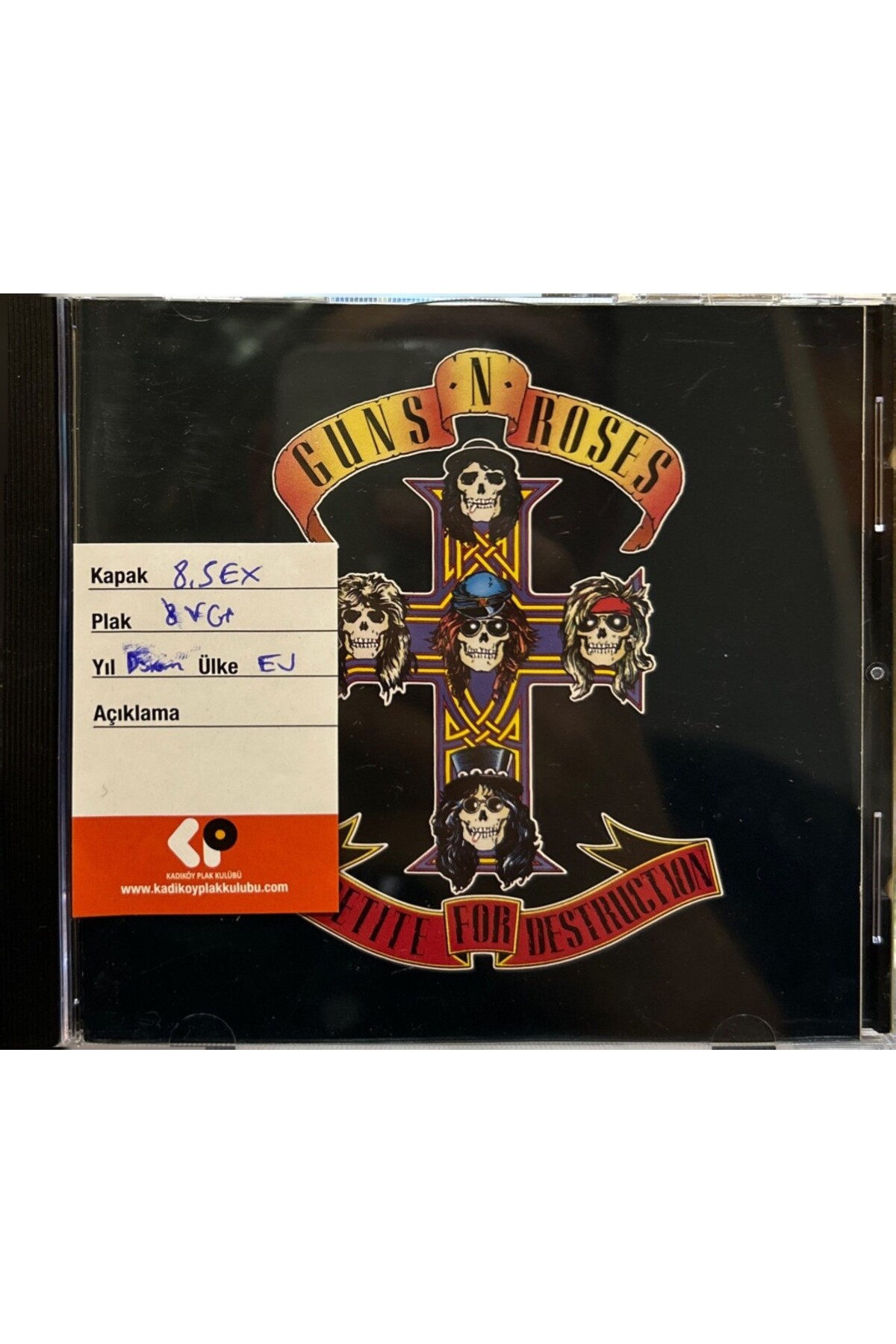 Geffen Records DİKKAT CD !!! Guns N' Roses – Appetite For