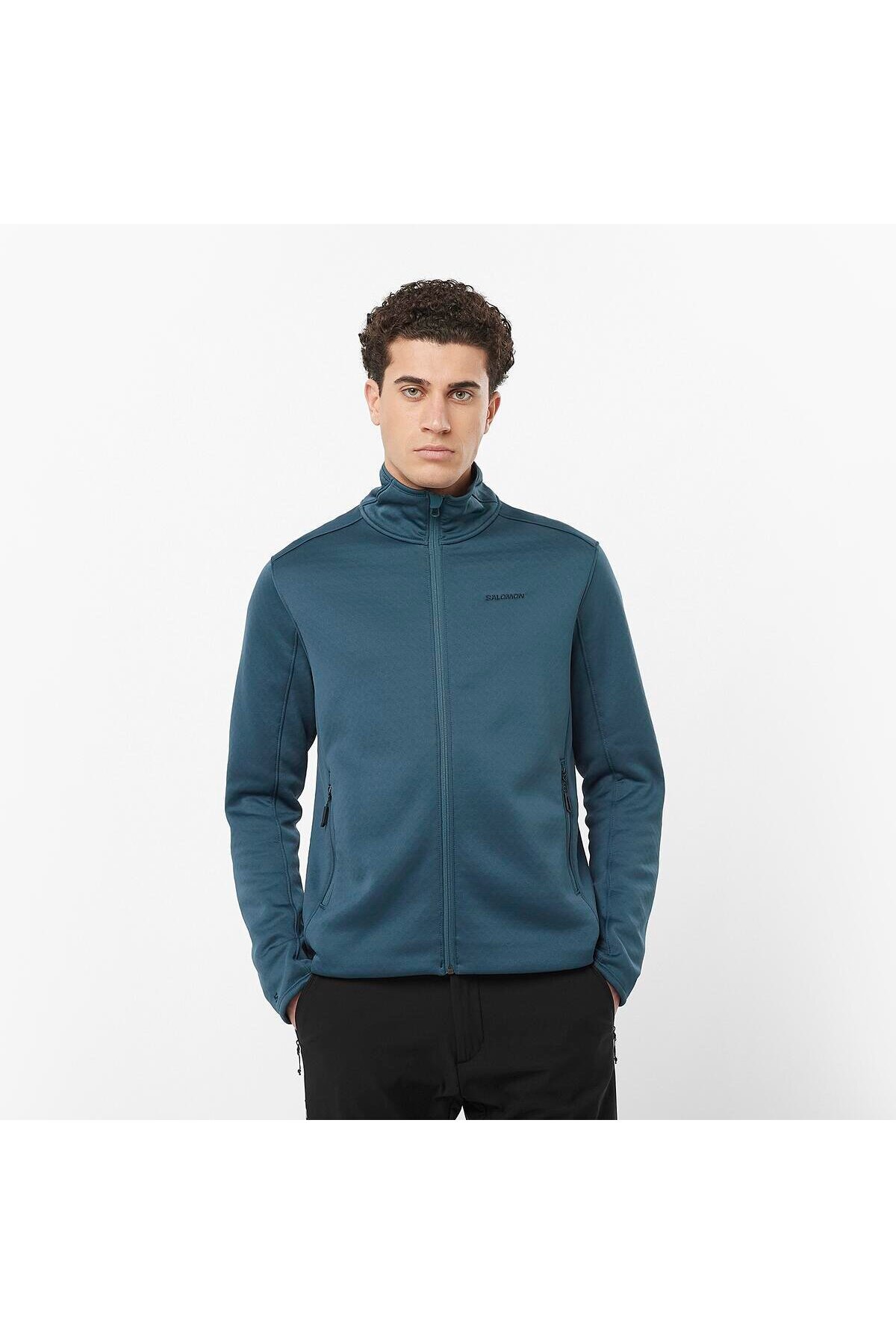 سالومون ژاکت مردانه تمام زیپ دار OUTLINE مدل Midnight Navy LC2329000 گرم