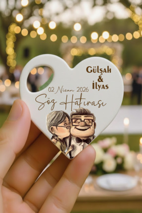 levon tekstil Nişan Söz İçin Kişiye Özel Açacak Magnet (20 adet) Hediyelik Şi...