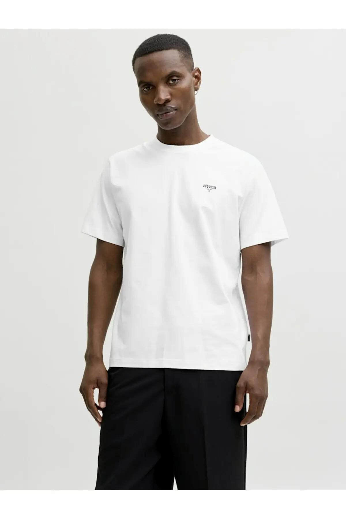 تی شرت مردانه سفید Jprblatyler SS کد 12292383-Brightwhi جک اند جونز تی شرت Jack & Jones