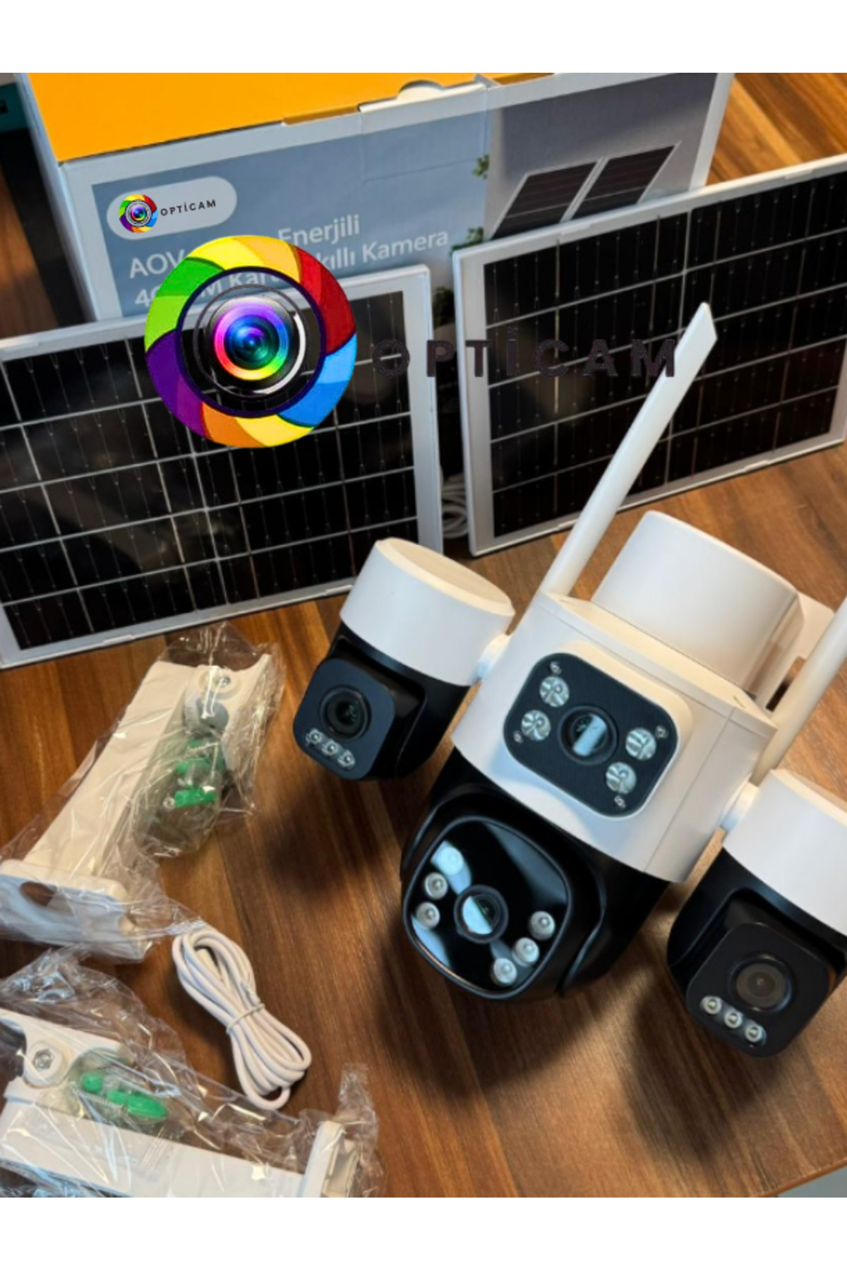 Opticam 74GZ 4G SOLAR GÜNEŞ ENERJİLİ 3+3+3+3 12MP Güvenlik