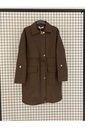 Armine TREND Belden Bağcıklı Ceket Kap Kahverengi 26YT504