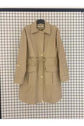 Armine TREND Belden Bağcıklı Ceket Kap Bej 26YT504