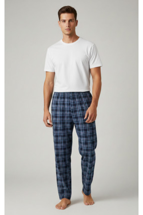 PİJAMUS Ekoseli Kare Desenli Unisex Pijama Altı