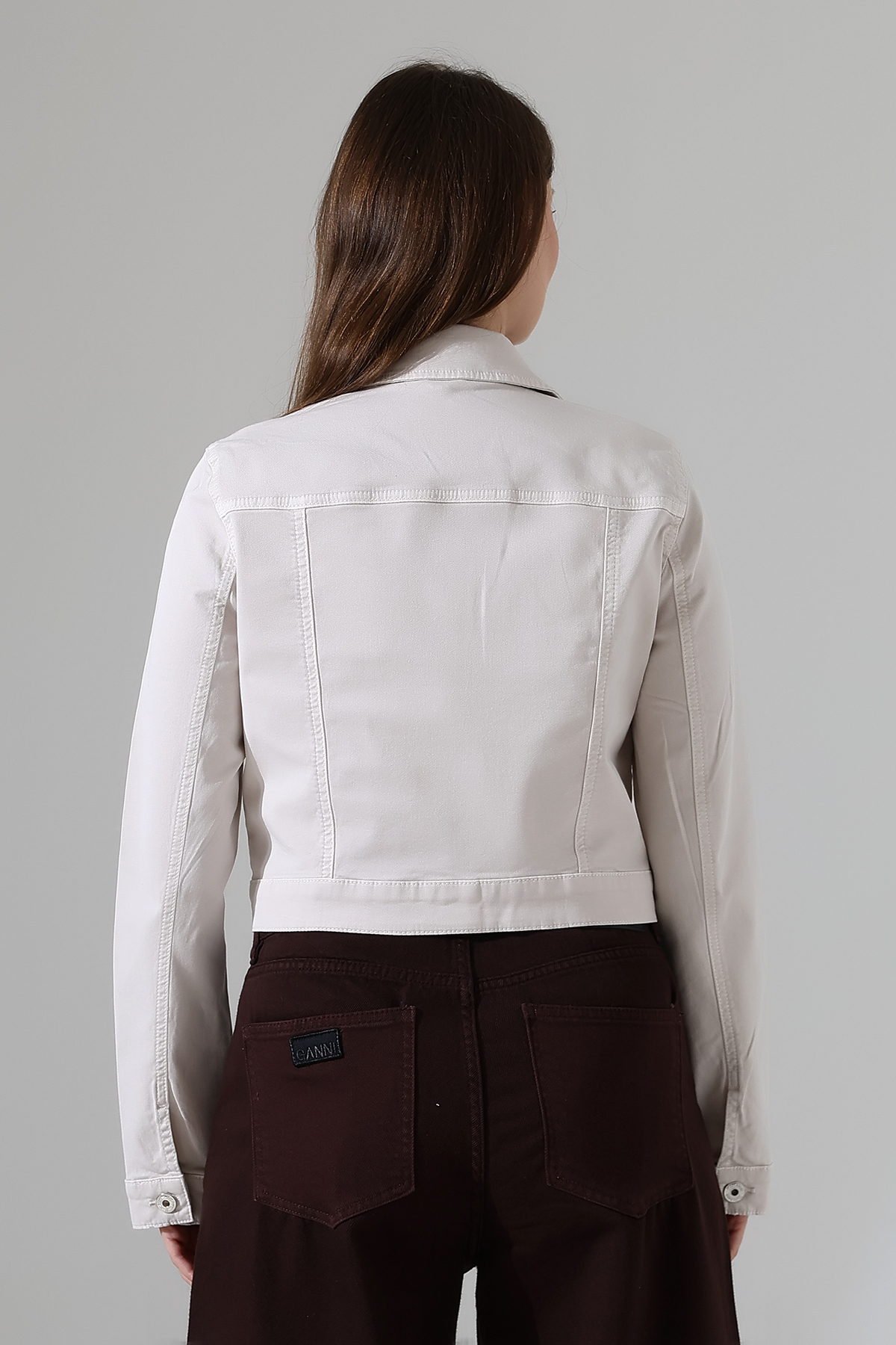 Major  Kadın Çift Cepli Önü Düğmeli Crop Ceket - Görsel 7