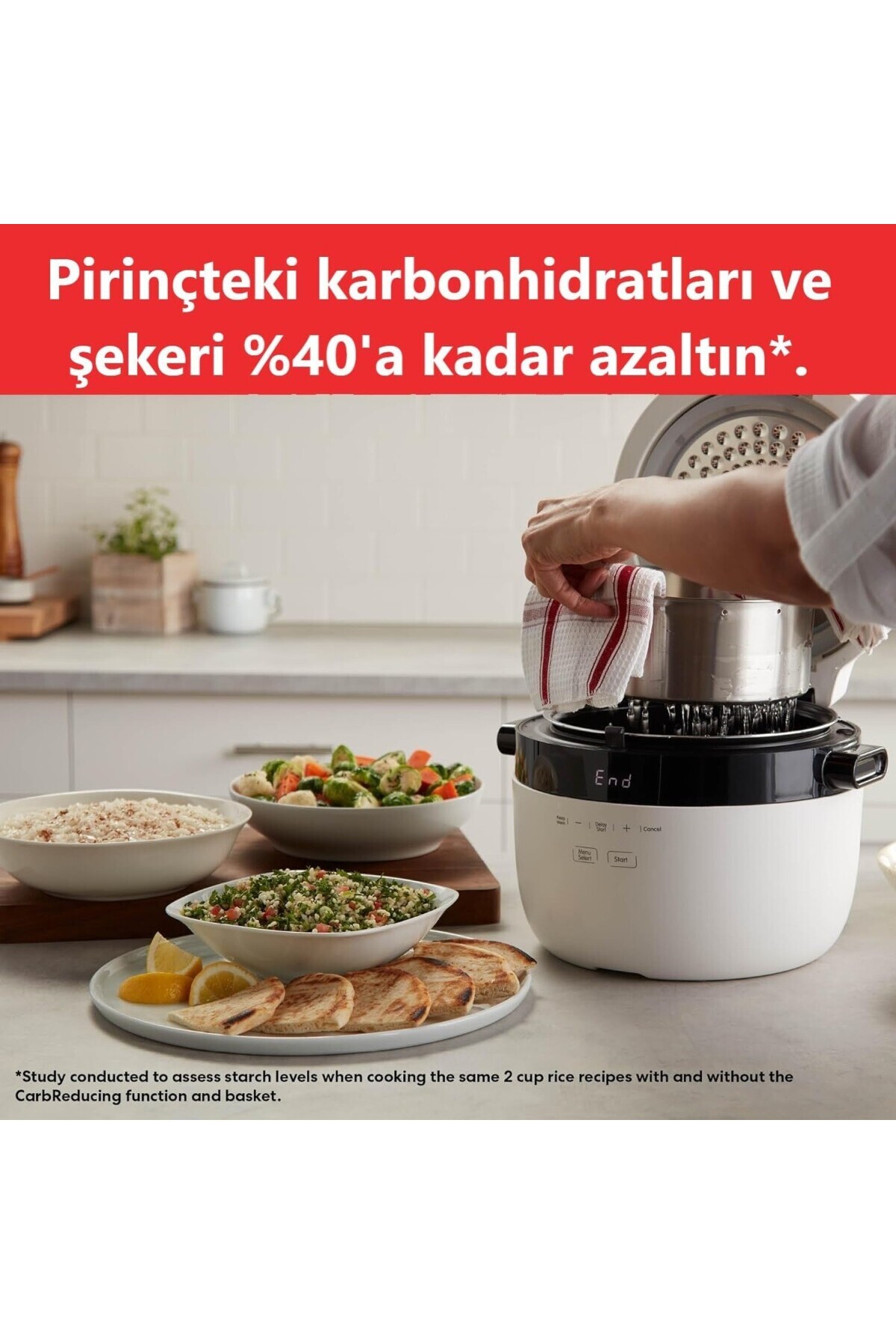 AyrStore Hızlı Pilav Pişirici ve Buharlı Pişirici - Otomatik, Buharlı Pişirici, Sote ve Kız fotoğrafı 4 (önizleme)