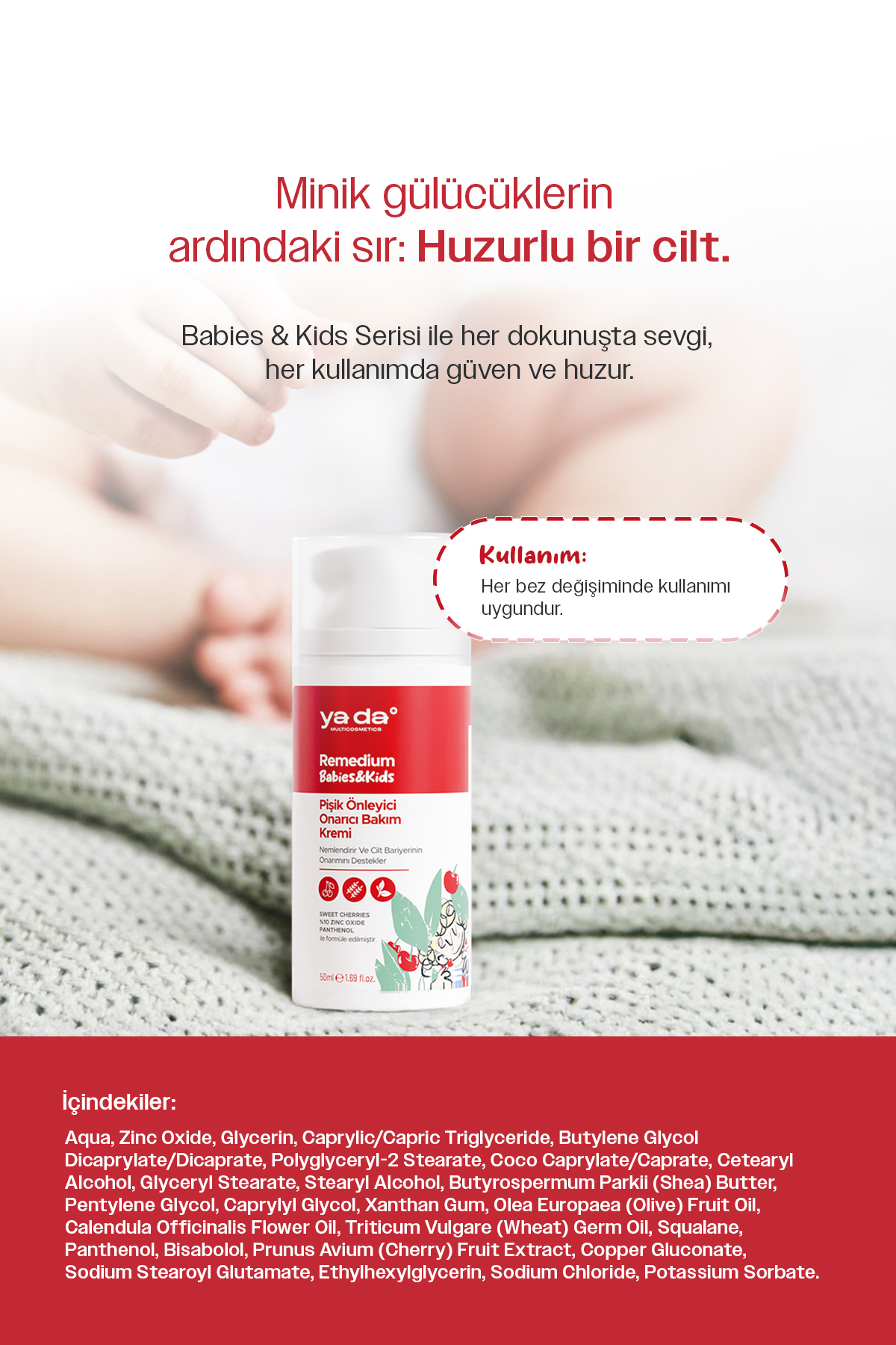 ya da multicosmetics Remedium Babies & Kids Pişik Önleyici Onarıcı Bakım Kremi, %10 Çinko İçerikli, Vegan, 50 ml fotoğrafı 5 (önizleme)