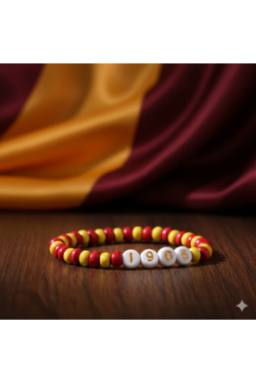 Karmashop sarı kırmızı lastikli gs bileklik