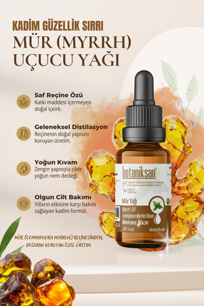 botaniksan Mür Yağı 10ml, %100 Saf Uçucu Mür, Mürsafi (Mhhyr)