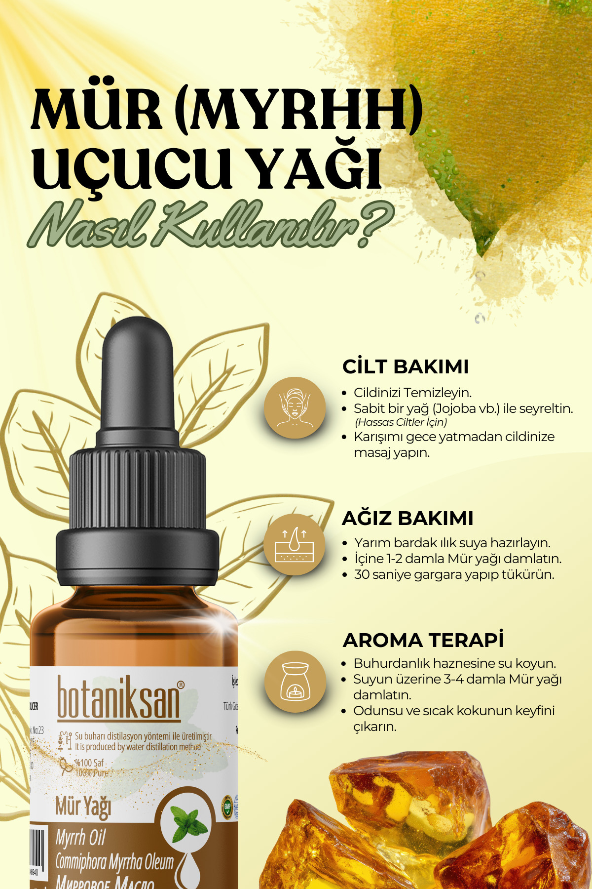 Mür Yağı 10ml, %100 Saf Uçucu Mür, Mürsafi (Mhhyr) — 8680782046940 — تصویر 3 از 5