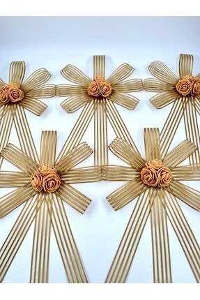 EvremStore Lateks Güllü Bohça Süsü Nişan Düğün Çeyiz 5 Adet