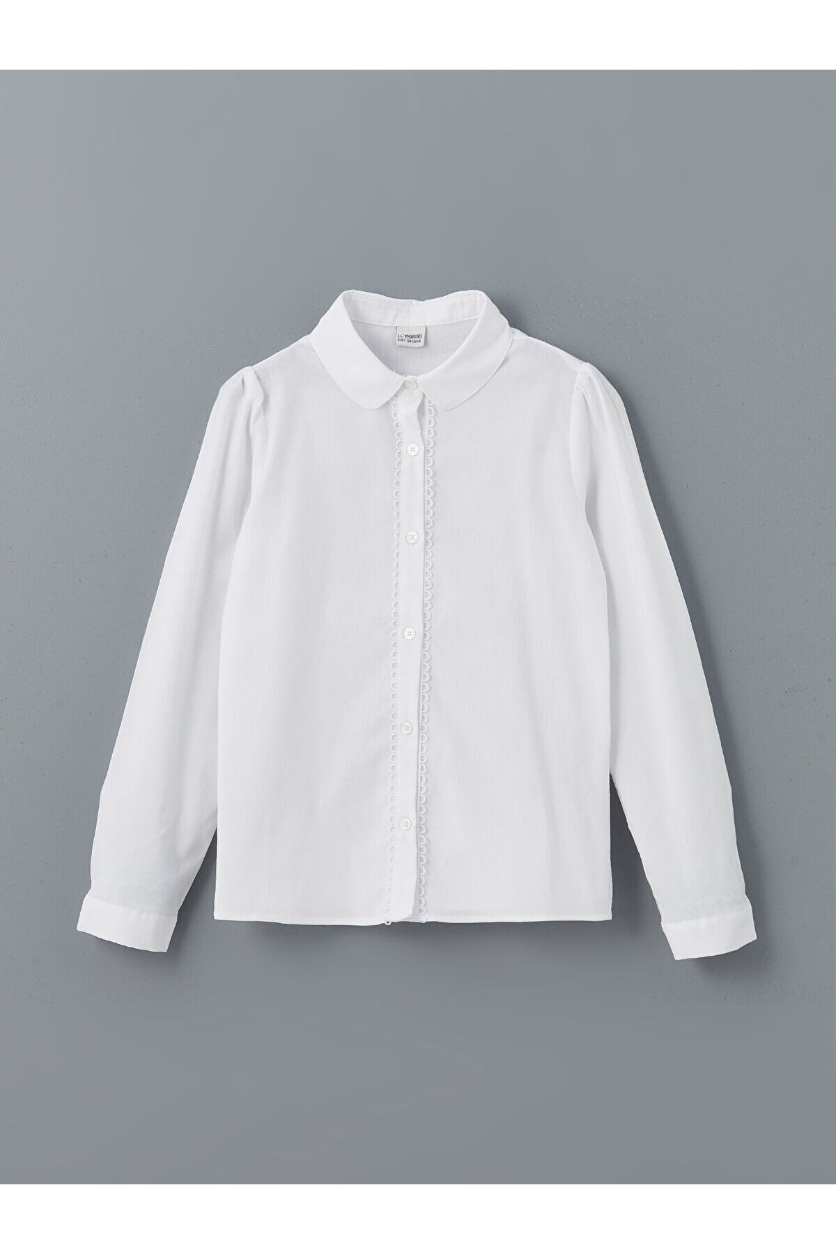 LC Waikiki Beyaz Dantel Detaylı Kız Çocuk Gömlek fotoğrafı 3 (önizleme)