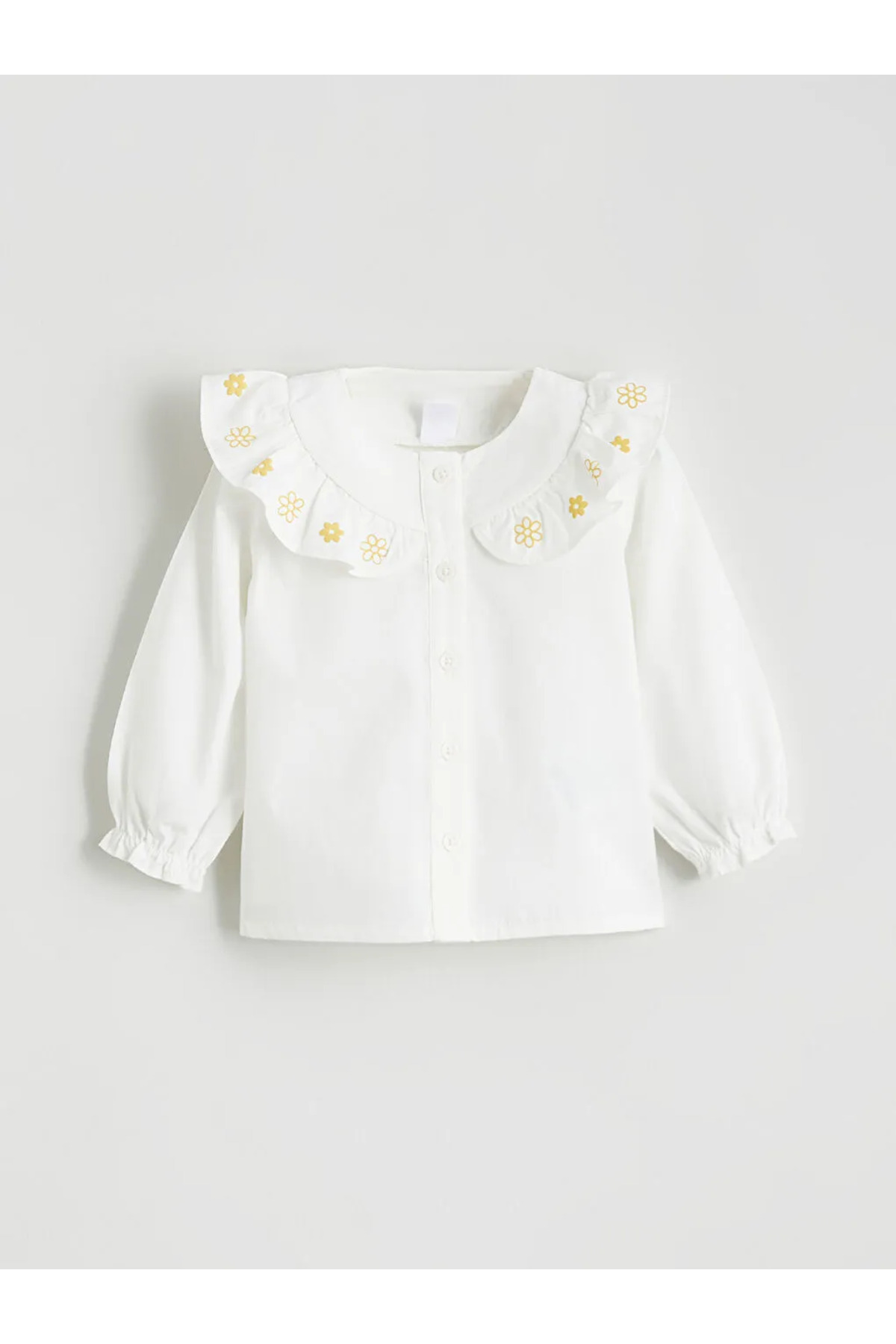 LC Waikiki Ekru Çiçekli Kız Bebek Gömlek ve Tayt fotoğrafı 2 (önizleme)