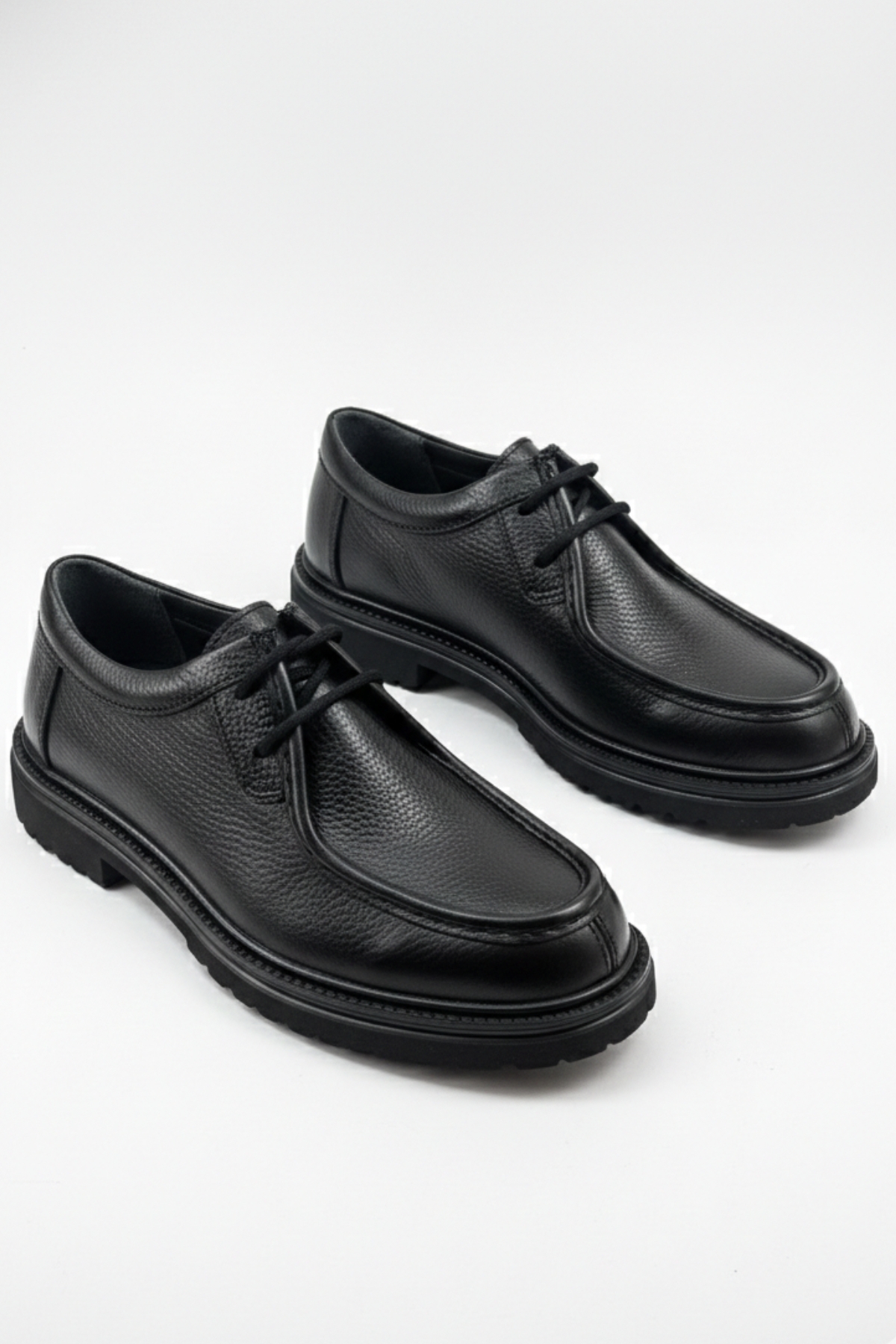 LUSIVE  %100 Hakiki Deri Siyah Günlük Rahat Klasik Erkek Ayakkabı LUASS28AL0043 - Görsel 4